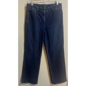 Talbots Jeans Dark‎ Wash with Button Details Pockets Size 10